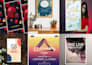 creat premium poster design minimalist creative layout